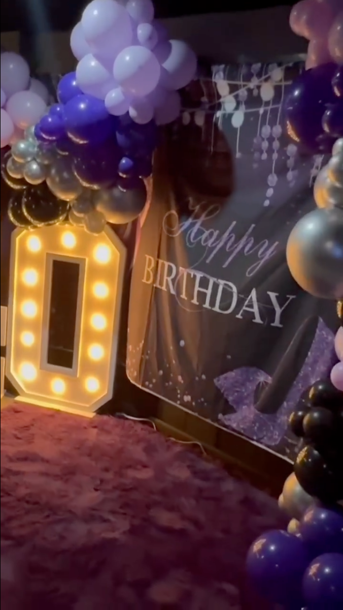 The room, transformed for the occasion
